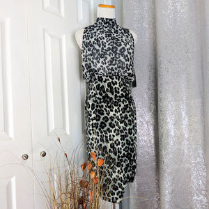 🆕 NY & CO Dress Sleeveless Animal print Sz S